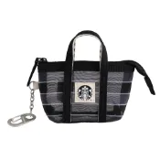 📢出清 星巴克 限量 Starbucks 黑色條紋網布零錢包
