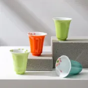 陶瓷 手繪 花口 主人杯 聞香杯 功夫茶具 手工 聚香杯 品茗杯 家用 茶杯 茶盞 茶道 茶藝 禮盒 茶席必備