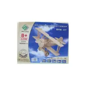 (店+)DIY木質拼圖模型 G-P060 紐伯特飛機 中2片入 /一組入 木製飛機模型 四聯組合式拼圖