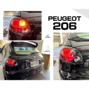 小傑車燈精品-全新 寶獅 PEUGEOT 206 黑框 仿IS200 三圓 尾燈 後燈 一組2000