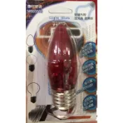 【靜福緣】高效能 特光玻璃+銅製 高亮度 E27『LED 燈泡（紅） 』 蠟燭燈神明燈小夜燈壁燈光明燈