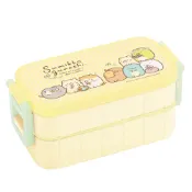 (店+)【日系簡約】日本製 角落生物 角落小夥伴 雙層便當盒 600ML 內附筷子-黃色(日本限定版)