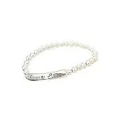 【巴黎精品】現貨+預購 925純銀手鍊串珠手鏈(forever love亮面女飾品a1bo77)
