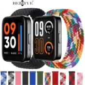 Realme Watch 3尼龍回環錶帶 彈性單圈編織錶帶適用於realme watch 3 智能手錶帶