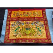 (店+)弘喧 桌圍 4尺2 佛光普照 刺繡蓮花 荷花 佛堂 供桌 佛桌 裝飾  遷桌 禮佛 誦經 佛臺 佛具