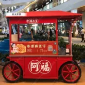 【台灣發貨】多功能小吃車歐式地攤夜市街景移動網紅推車擺攤車路邊攤移動仿古