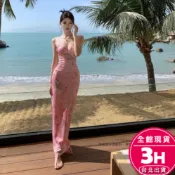 【梨卡】隔日到貨 女裝 洋裝 長裙 連身裙 露背洋裝 露肩洋裝 造型洋裝 長裙洋裝 法式洋裝 C6594【現貨24H】