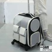 【一站式】貓包 大容量 便攜式 寵物箱 寵物用品 拉桿箱 寵物外出雙肩拉桿箱便攜透氣貓咪大容量書包狗狗太空艙背包行李箱