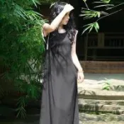 【韓國K.W.】韓國空運輕棉麻暗夜情挑高品質免穿搭洋裝(小香風/輕量涼感/洋裝/休閒/日系/通勤/渡假)