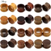 Alisouy 2 件裝木耳塞隧道耳環 Guages 擔架擴展器真皮穿孔 Oreja Mujer 擔架身體首飾