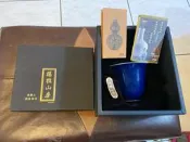 隱樵山房 全新帶盒 天青藍釉杯