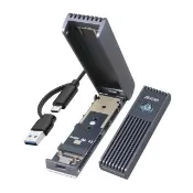 【伽利略】USB3.2 10G M.2 NVMe 鋁合金 散熱風扇外接盒(NV10GB)
