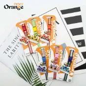 PICKY Orange 刺繡舞龍舞獅設計小型犬項圈 狗狗項圈 寵物項圈 狗項圈 項圈 編織項圈 鈴鐺項圈 犬用項圈