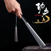 〖安心購〗鋁閤金扇子男金屬骨古典中國風功夫禮品鐵折扇夏漢服灑金定製絹扇