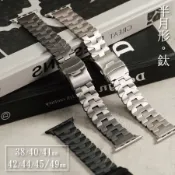 【國王時計】沛納海半切圓鈦合金 Apple watch通用錶帶 Ultra S9 S8 S7 S6 S5 SE