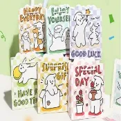 【德德小品集】沒有煩惱的小狗 禮品袋(小提袋 紙袋 包裝袋 少女心小禮物紙袋 小禮物袋 糖果紙袋)