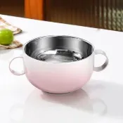 316不鏽鋼雙耳防燙飯碗(兒童碗 雙層隔熱 真空保溫 防摔 加厚 露營 環保餐具 便當盒 泡麵碗)