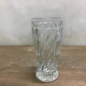 特價 WH12448【四十八號老倉庫】全新 早期 台灣 螺旋 氣泡 玻璃杯 果汁杯 甘蔗汁 楊桃汁 240cc 1杯價