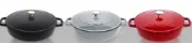 Metis 法國製 Staub 琺瑯鑄鐵鍋 24cm CSTR-24 淺型 雙耳 燉鍋 湯鍋 琺瑯鍋 2.4L 電磁爐可用 日本代購