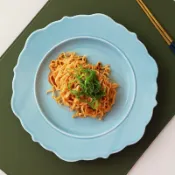 協貿國際日用品生活12館 歐式創意藍色陶瓷盤子10英寸大盤西餐餐具牛排盤意面盤家用菜盤