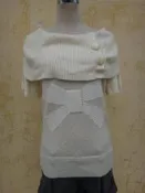 楹 ~ 正品 Jessica 混羊毛 鬆糕領短袖毛衣  size: L