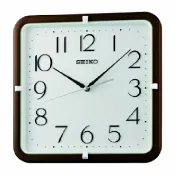 大高雄鐘錶城 seiko SK037 精工鐘 (QXA833B) 簡約數字方形掛鐘 深棕框 28cm｜樂天領券現折★全館特惠中★指定刷卡回饋10%