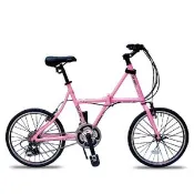 【MySport運動市集】SPORTONE U3 22吋451輪組鋁合金折疊小徑車X型設計-樂桃粉女孩專屬經典跑車