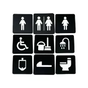 【ARRYN HOUSE】壓克力立體廁所牌 標示牌 ER0691 (小便斗 無障礙廁所 男女廁 工具間 淋浴間)