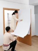協貿國際日用品生活5館 門貼整張白色防水加厚木門臥室房門家具翻新貼紙墻紙自粘壁紙貼膜