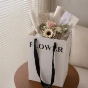 長方形Flower厚紙袋 （適用45公分花束） 附工作室設計手寫卡片✉️