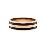 【Daniel Wellington】DW 戒指 Emalie Ring 經典雙色戒指 玫瑰金x黑(DW00400314)