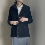 【Changlee Yugin 竇騰璜 張李玉菁】✨一折✨設計師深灰質感外套大衣 Size 36 🤍九成新
