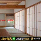 聚優甄選 【台灣公司 可開發票】日式推拉門移門雙開門采耳店推拉門和室門隔斷架網紅對開門