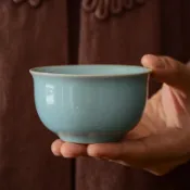喜挖2店 五大名窯陶瓷茶杯官窯開片大主人杯家用功夫茶具個人杯聞香杯
