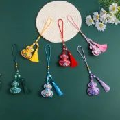 現貨 中式春節刺繡小香包 葫蘆香囊景區祈福小福袋 五臺山紀念品錦囊