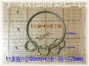 ~吉米兒~拼布配材-古銅色手挽鑰匙環1大圓圈(內徑100mm)4活動小圈(內徑25mm)附紙型+說明