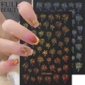 美甲煙花綻放貼紙套組 × 高級感煙火綻放設計・煙火貼紙・煙花美甲・大尺寸煙花效果｜指甲裝飾・美甲延甲貼紙