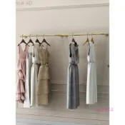 附發票~ 掛衣中島架 服裝店展示架 吊頂上牆壁婚紗掛衣架 禮服吊架 女裝店鋪懸挂衣桿架子