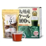 【盛花園】日本原裝羽衣甘藍菜青汁44入+秋田白神牛蒡茶15入養生組(甘藍青汁3g/入、牛蒡茶1.5g/入)
