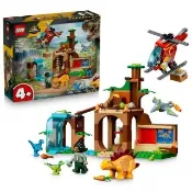 【LEGO 樂高】侏羅紀世界系列 77981 迅猛龍、劍龍和無齒翼龍救援(恐龍 創意遊戲 禮物 兒童玩具)