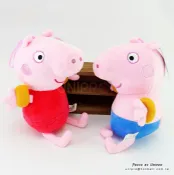 UNIPRO優鋪 【UNIPRO】Peppa Pig 粉紅豬小妹 佩佩 喬治 游泳 6吋 絨毛娃娃 玩偶 佩佩豬 正版授權