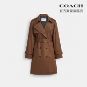 【COACH】中長版風衣-巧克力棕色(CAB99)｜官方直營
