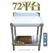 全新【72cm平台 台下一層】工廠直營.不銹鋼.不鏽鋼.簡易式流理台.簡易平台.工作台.調理台.切菜台.工作台/多種尺寸
