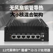 【風行嚴選】12代8505奔騰主機i226 2.5G六網口無風扇銅管節能電腦迷你主機