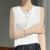 【巴黎精品】現貨限搶 頂級法式絲質上衣緞面背心名媛絲綢冰絲襯衫天絲無袖女T恤(純色3色a1iz52)