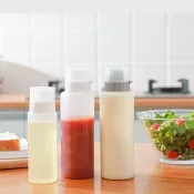 HareD [Hare.D]連蓋式5孔醬料瓶 刻度擠醬瓶 多用途擠醬瓶 醬料瓶 擠壓式 空瓶 調料瓶 擠壓瓶 醬料罐 調料罐