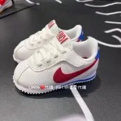 Linda❤️代購 Nike 童鞋 小童 眼睛 紅勾 阿甘鞋 彈性鞋帶 魔鬼氈 IH7659-100 白 紅 藍