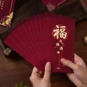 🔥臺灣出貨🔥新款新年紅包個性創意磨砂燙金春節紅包袋高檔加厚硬紙福字利是封