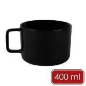《EXCELSA》義大利 Nordic石陶馬克杯-曜石黑400ml-- 水杯 茶杯 咖啡杯