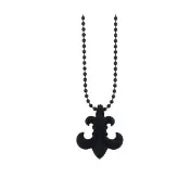 【Chrome Hearts】克羅心 十字花造型橡膠長項鍊-黑